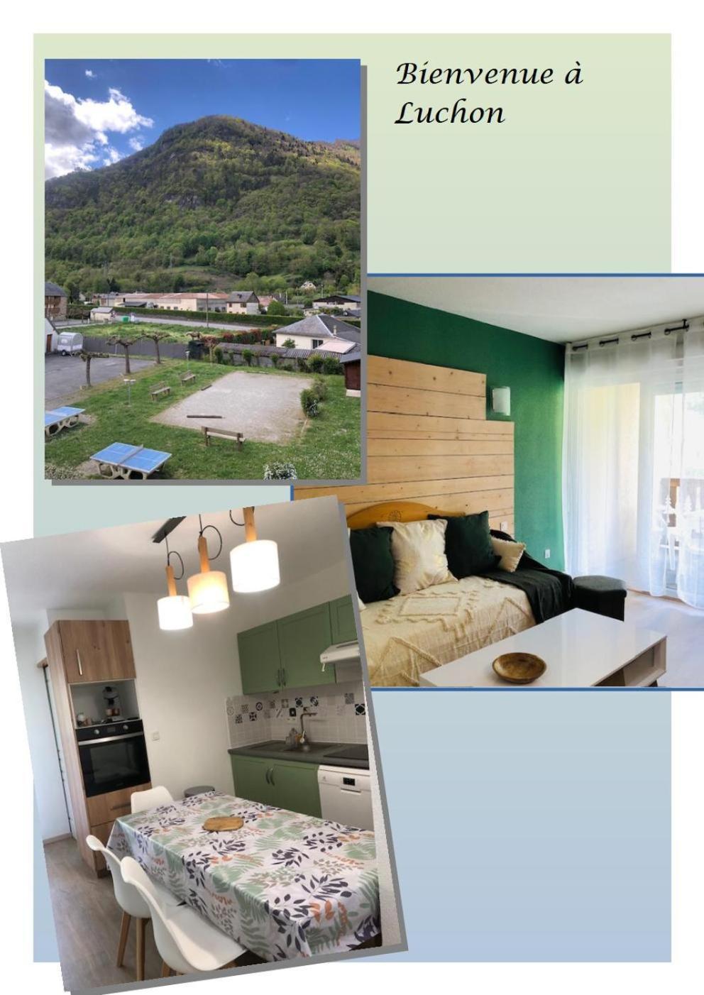 Appart T 3 Bagneres-De-Luchon Vue Montagne - Piscine Mi Juin Bagian luar foto